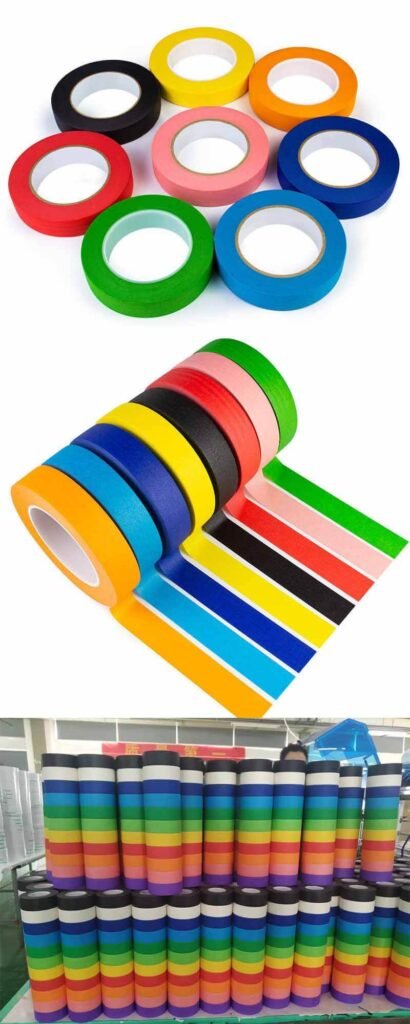 Colored Crepe Paper Masking Tape daily production for selling