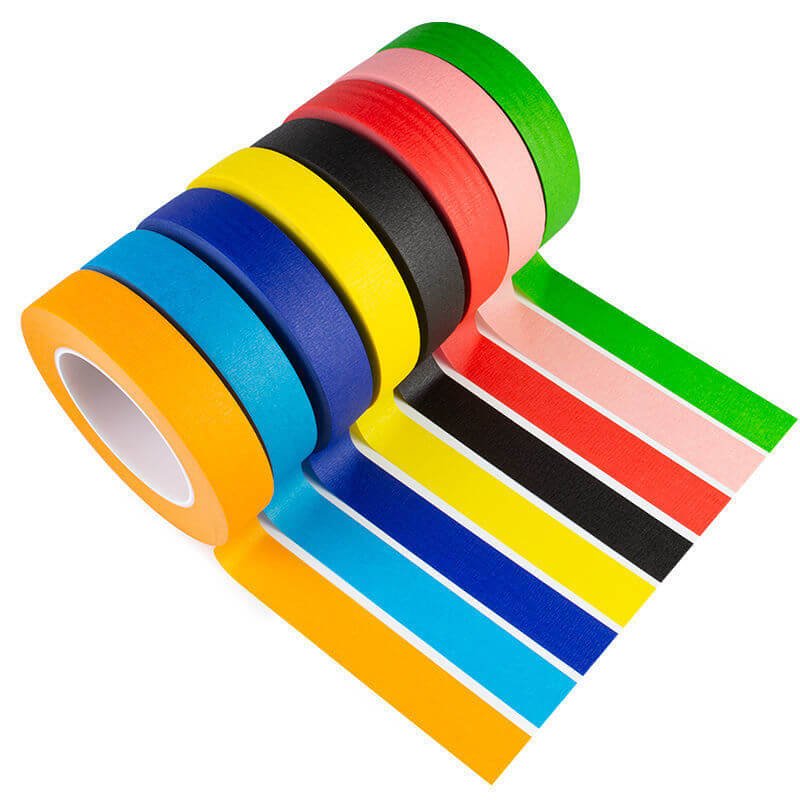 Colored Crepe Paper Masking Tape Applications