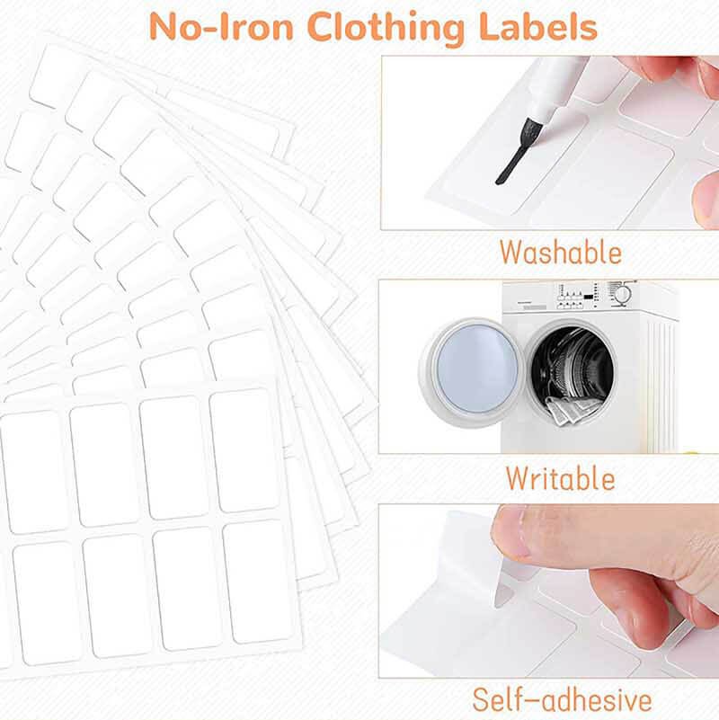 permanent iron on clothing labels processing
