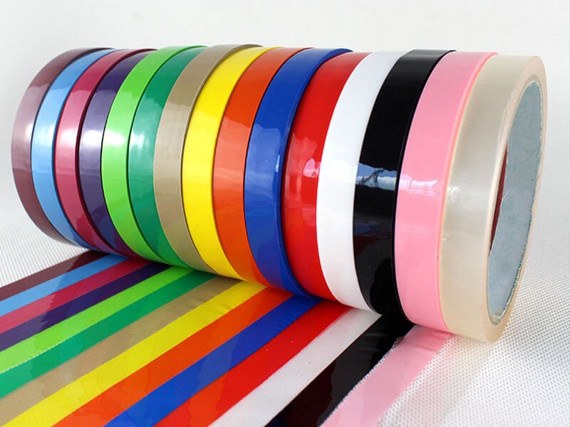 Colorful packaging tape with slit width